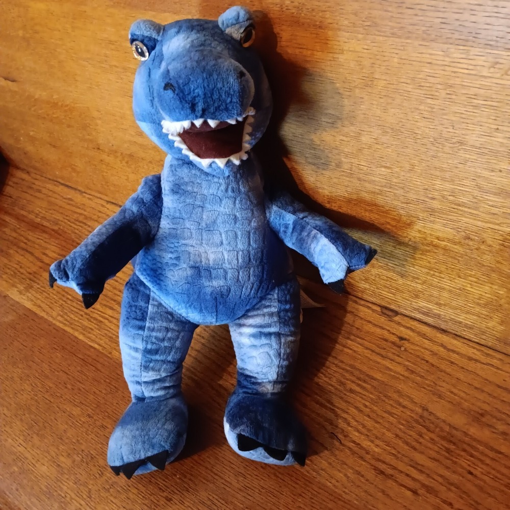 Build-A-Bear BAB Workshop Blue T-Rex Dinosaur Plush Toy Stuffed Animal - Picture 1 of 7